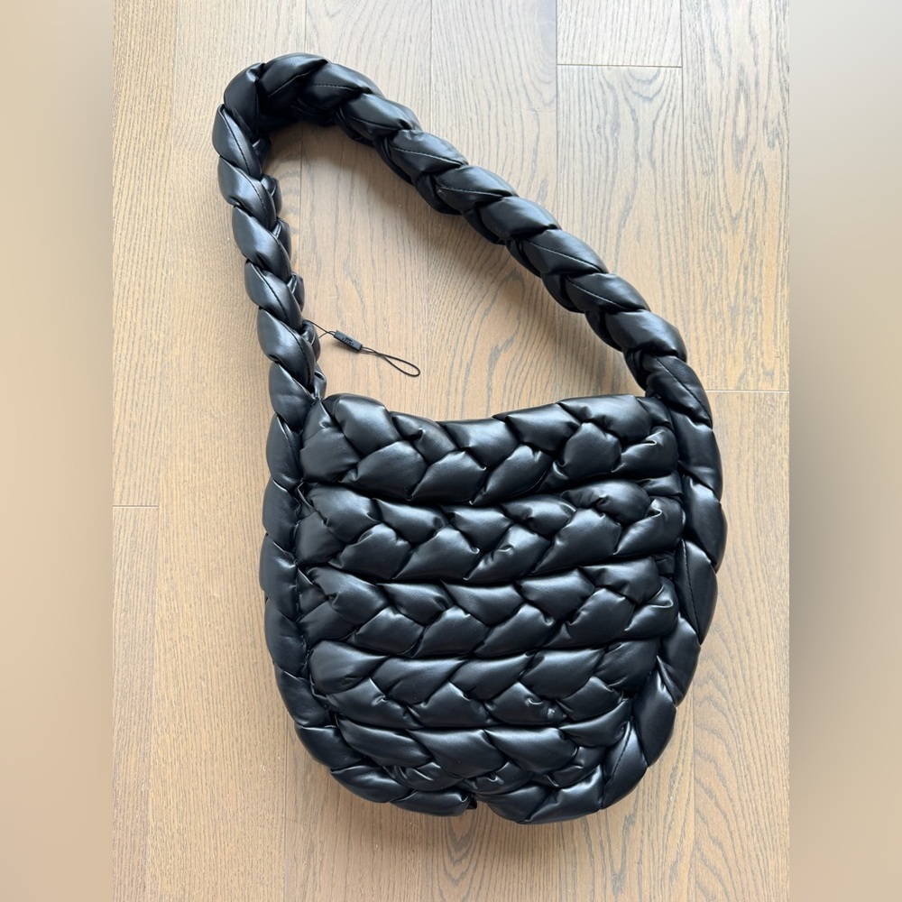 Awake Mode XL Leather Braid Hobo shoulder bag